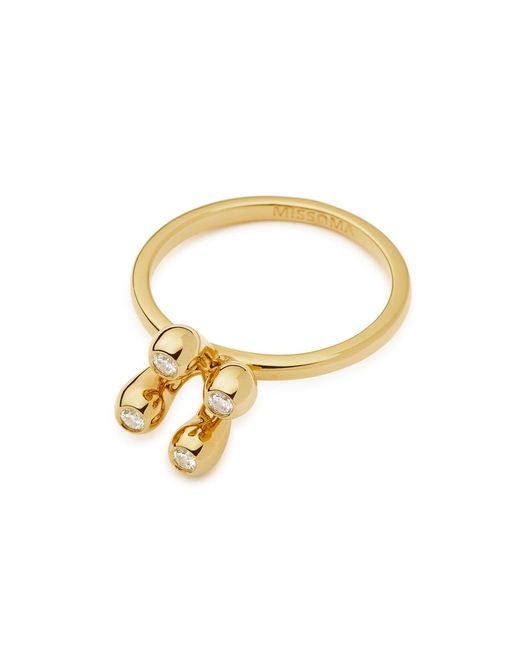 Missoma Metallic X The Flag Twins Atom 18Kt Vermeil Ring