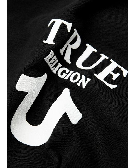 True Religion Black Logo-Print Cotton Top for men