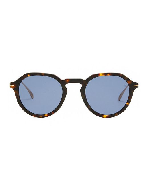 David Beckham Blue Round-frame Sunglasses for men