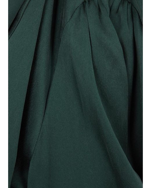 Zimmermann Green Silk-satin Wrap Blouse for men