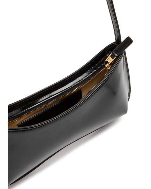 Jacquemus Black Le Bisou Glossed Leather Shoulder Bag