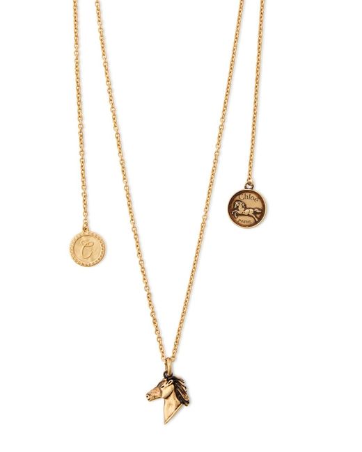 Chloé Metallic Charm-Embellished Necklace