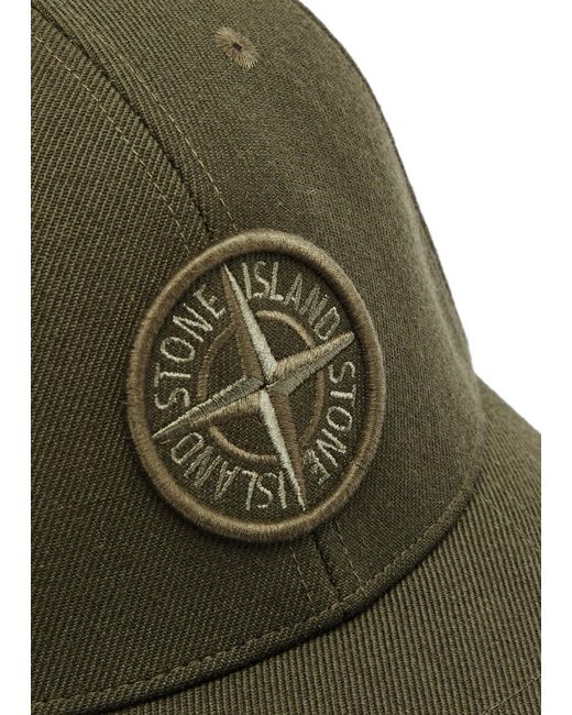 Stone Island Green Logo-embroidered Twill Cap for men