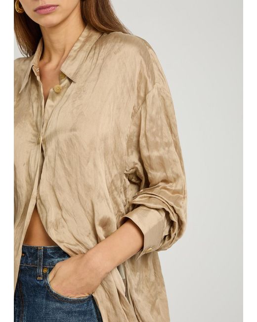 Khaite Natural Goya Creased Woven Shirt