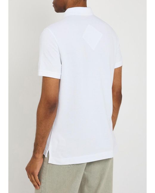 Canada Goose White Beckley Logo Piqué Cotton Polo Shirt for men