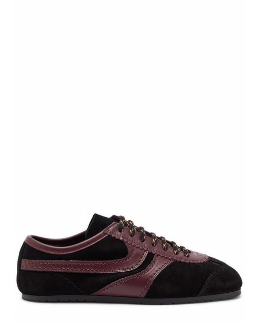 Dries Van Noten Brown Dustin Panelled Suede Sneakers