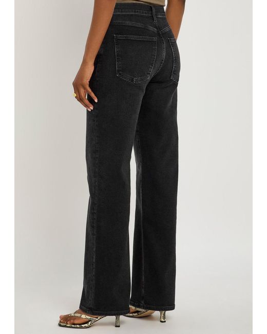 Agolde Black Harper Straight-Leg Jeans
