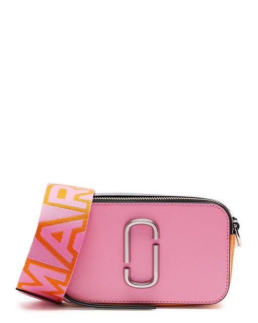 Marc Jacobs Pink The Snapshot Panelled Leather Cross-body Bag