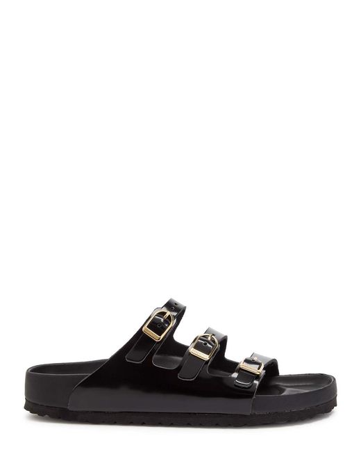 Birkenstock Black Florida Patent Leather Sliders Eu37 Uk4