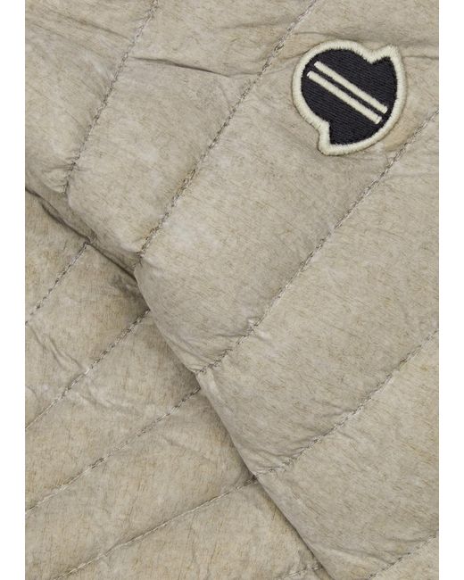 Rick Owens Natural X Moncler Radiance Quilted Shell Jacket for men