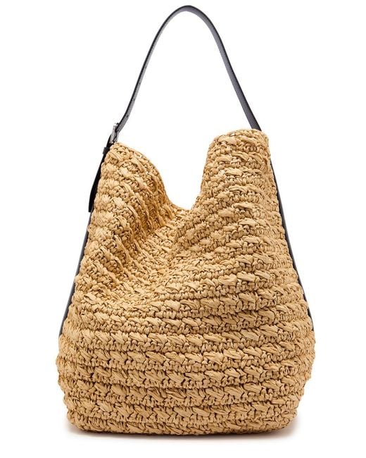 Totême Natural Leather And Raffia Tote Bag