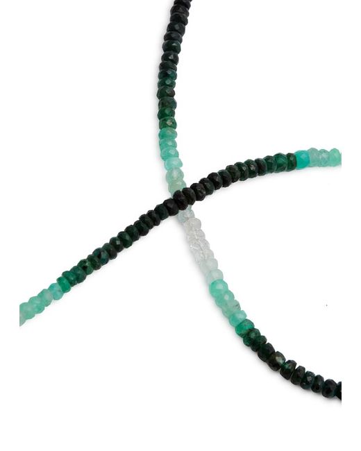 Roxanne First Blue Graduated Emerald Beaded Necklace