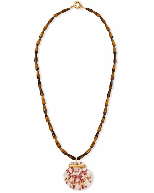 Timeless Pearly White Ginevra Shell Beaded Necklace