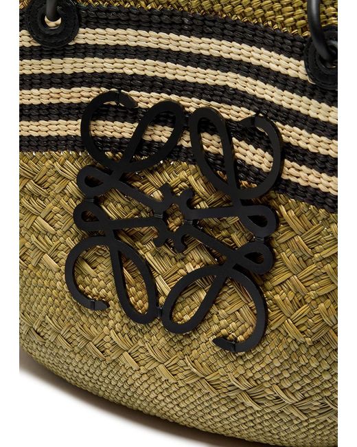 Loewe Metallic X Paula's Ibiza Anagram Medium Raffia Basket Bag