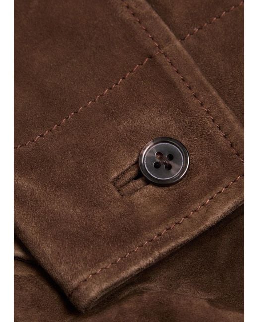 Officine Generale Brown Erickson Suede Jacket for men