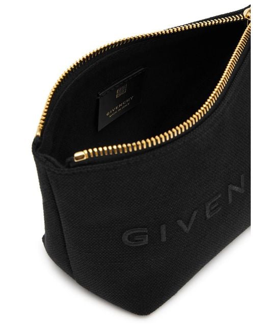 Givenchy Black Small Logo Canvas Pouch