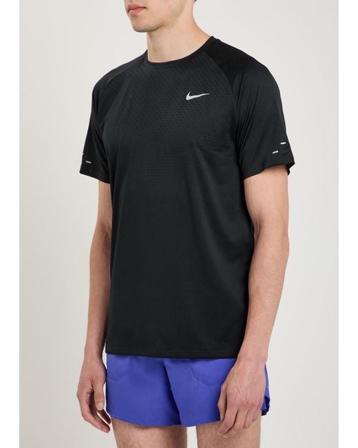 Nike Black Dri-Fit Adv Jersey Running T-Shirt for men