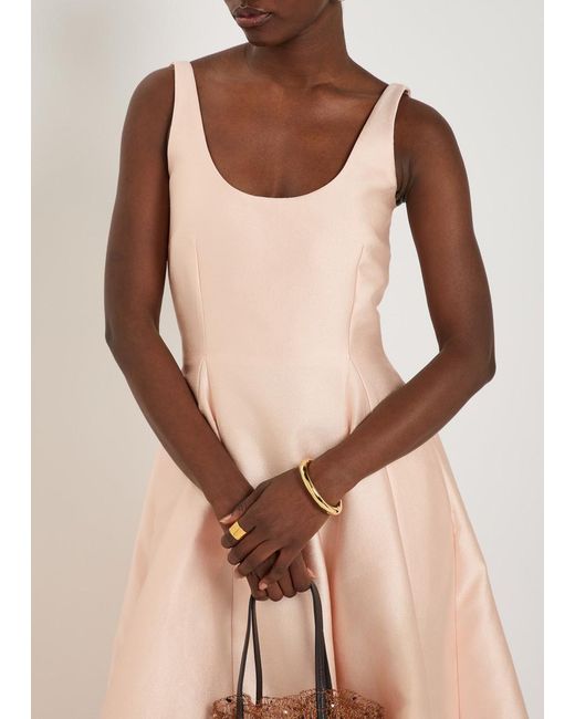 BERNADETTE Pink Charles Woven Gown