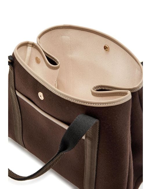 Rue de Verneuil Brown Traversée M Pockets Whip Wool Tote Bag
