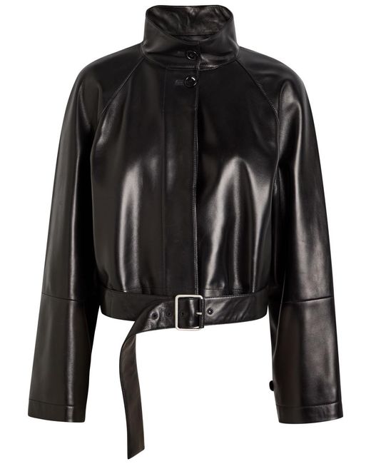 Loewe Black Belted Leather Jacket
