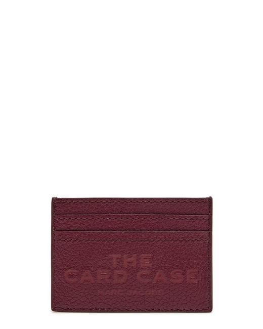 Marc Jacobs Purple The Card Case Grained Leather Card Holder