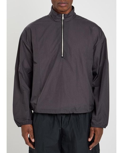 MKI Miyuki-Zoku Gray Hyperlight Half-Zip Shell Jacket for men