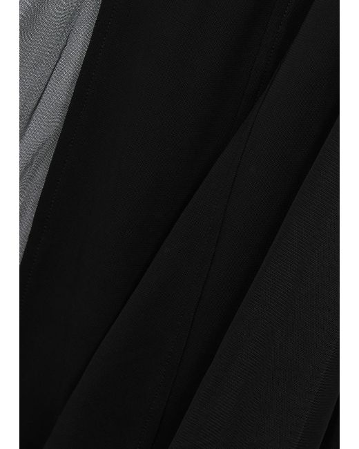 Helmut Lang Black Panelled Jersey Midi Dress