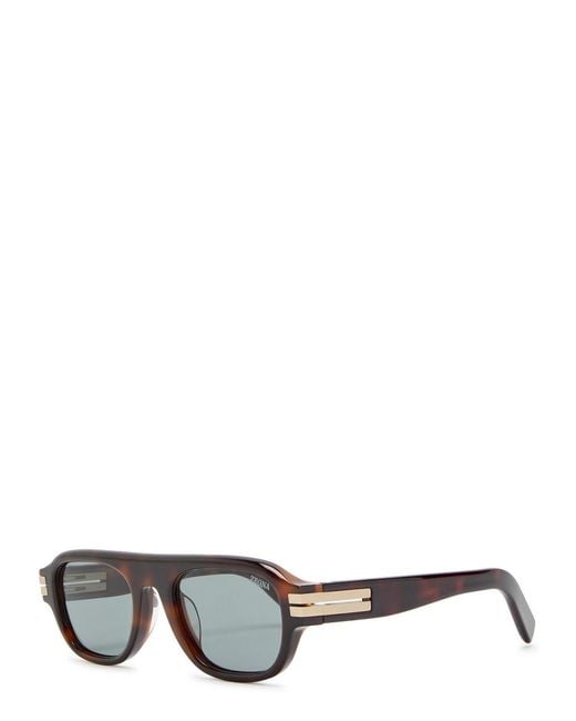 Zegna Multicolor Aviator-Style Sunglasses for men