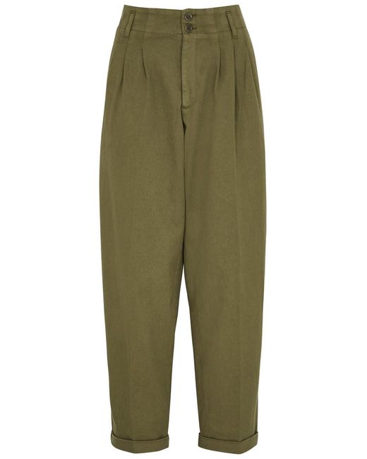 YMC Green Keaton Stretch-cotton Trousers