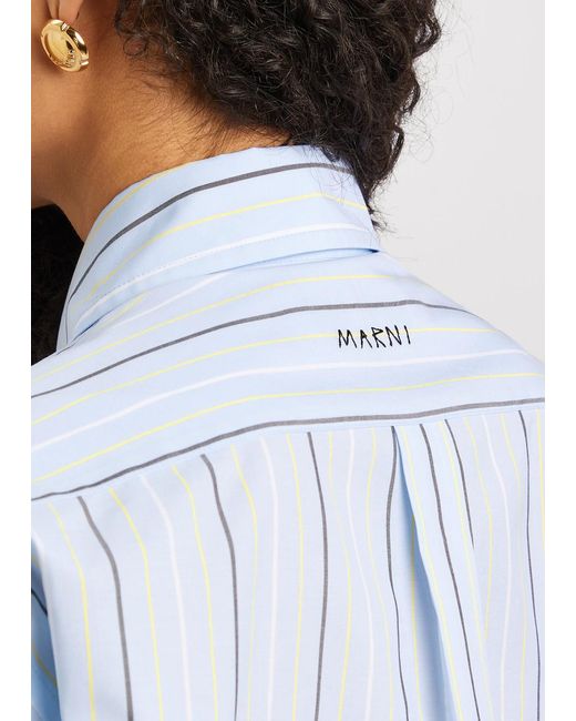 Marni Blue Striped Cotton Shirt