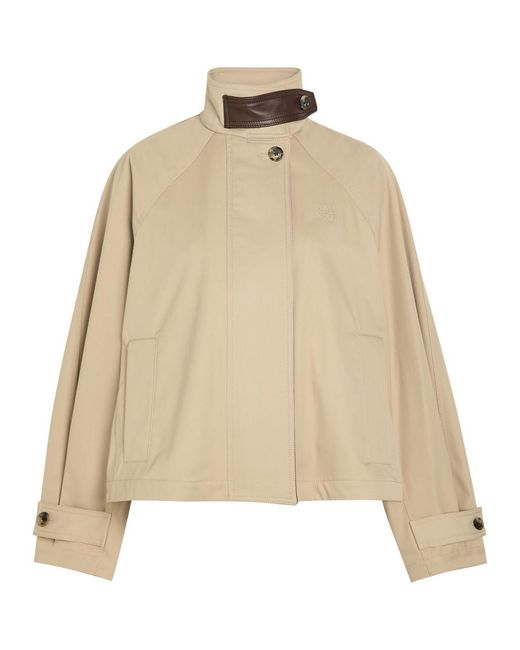 Loewe Natural Leather-Trim Cotton And Silk-Blend Jacket