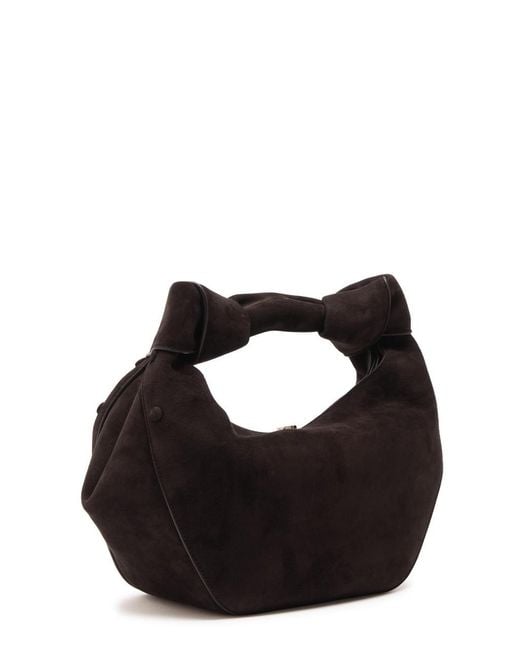 Gabriela Hearst Black Antonia Mini Suede Top Handle Bag