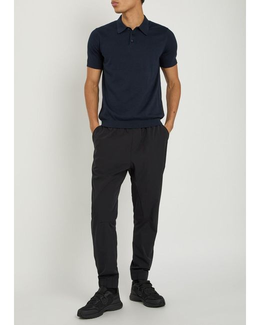 Now You Live Blue Pickwell Fine-Knit Cotton Polo Shirt for men