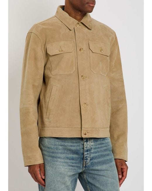Polo Ralph Lauren Natural Pocket Suede Overshirt for men