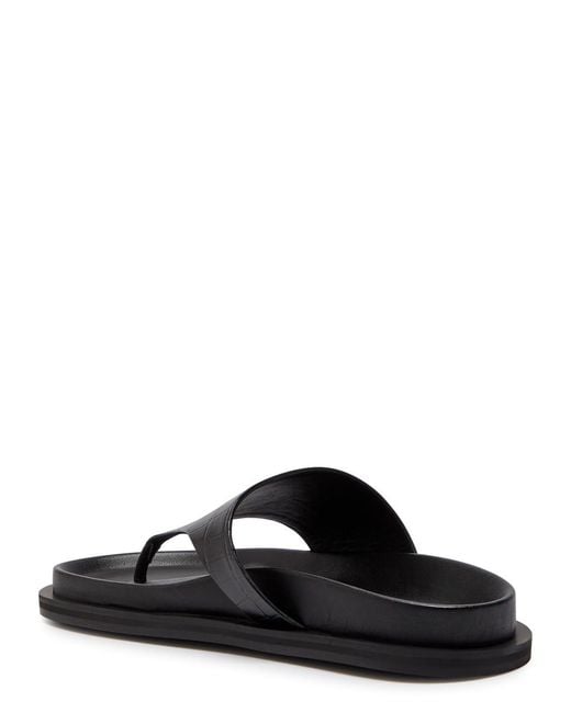 A.Emery Black Imara Suede Flip Flops