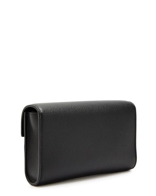 SAVETTE Black Symmetry Grained Leather Mini Bag
