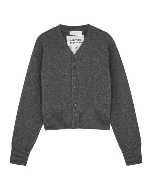 Extreme Cashmere Gray N°309 Clover Cashmere Cardigan