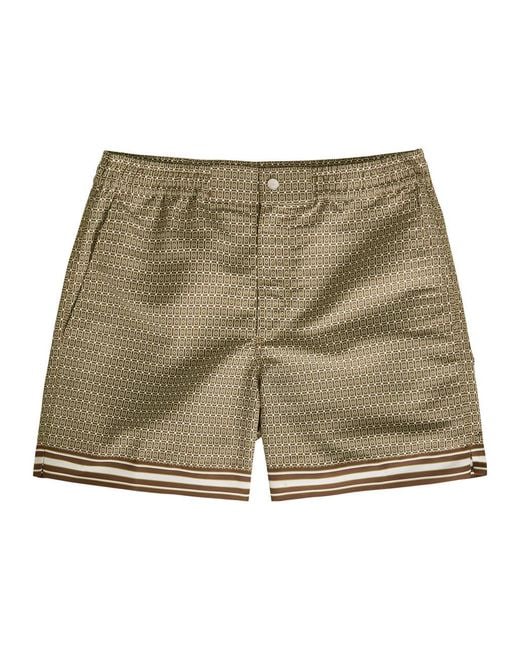 CHE Green Lucena Printed Stretch-Shell Swim Shorts for men