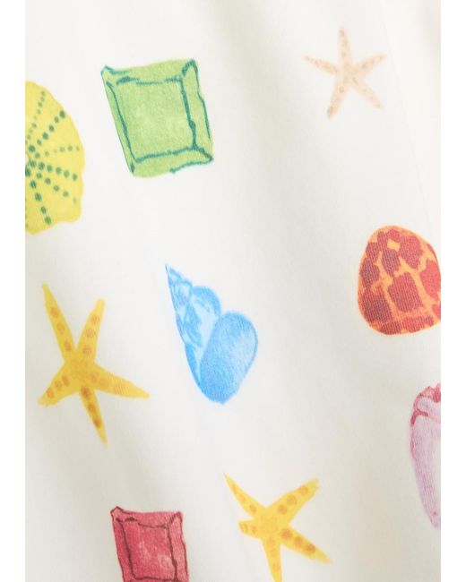 Never Fully Dressed White Shell Ioana Stretch-Cotton T-Shirt