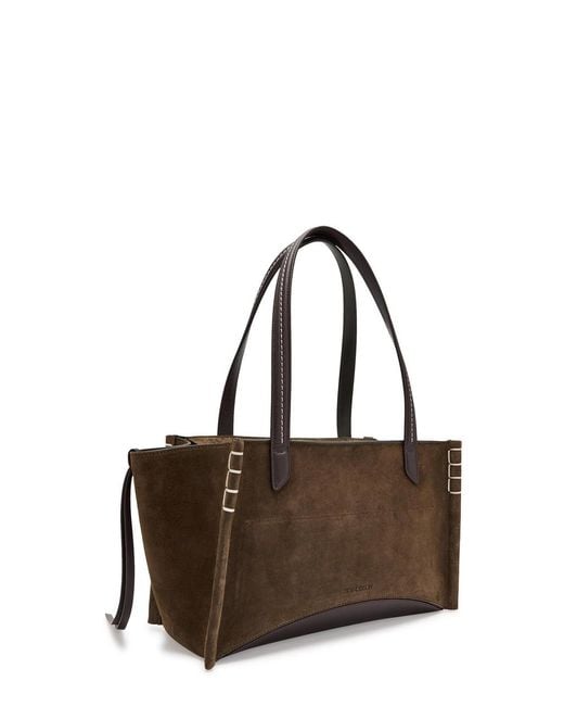 J.W. Anderson Brown Elongated Loafer Suede Tote Bag