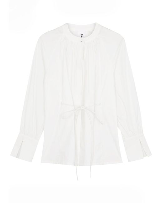 Foemina White Susie Cotton-Poplin Shirt