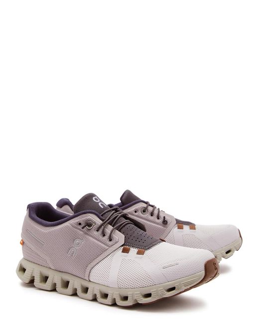 On Shoes Brown On Cloud 5 Panelled Mesh Sneakers