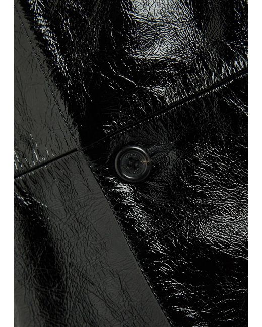 ARMARIUM Black Noah Glossed Leather Blazer