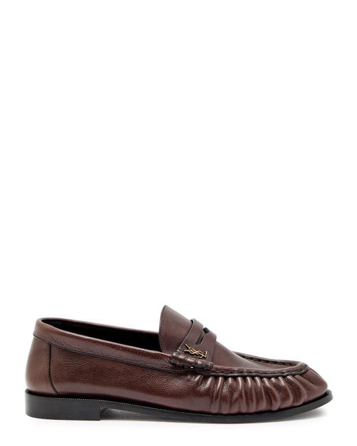 Saint Laurent Brown Le Loafer 15 Leather Loafers