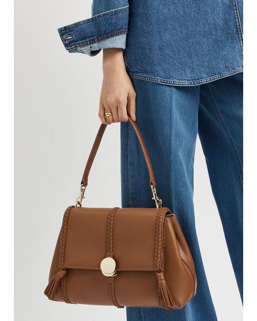 Chloé Brown Penelope Medium Leather Shoulder Bag