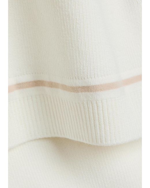 CHE White Casimir Knit Polo for men