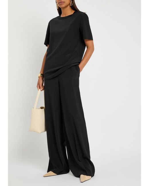 Joseph Black Hulin Silk-Crepe Trousers