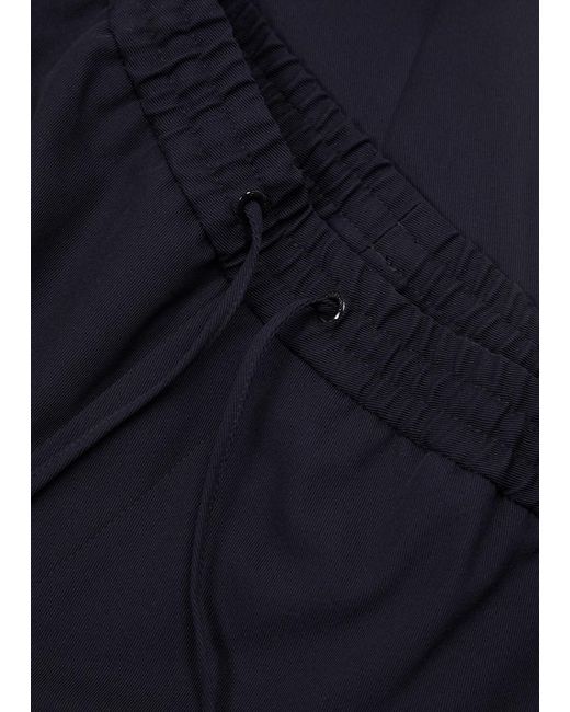 Calvin Klein Blue Tapered Twill Trousers for men