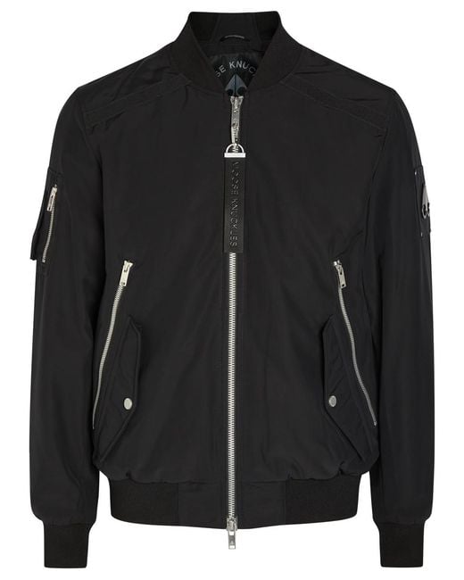 Moose Knuckles Black Courville Shell Bomber Jacket for men