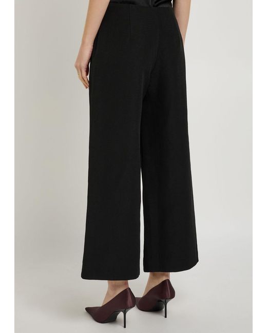 LIBEROWE Blue Phebe Cropped Straight-Leg Trousers
